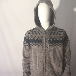 BR Sweater hoodie grey with patterns